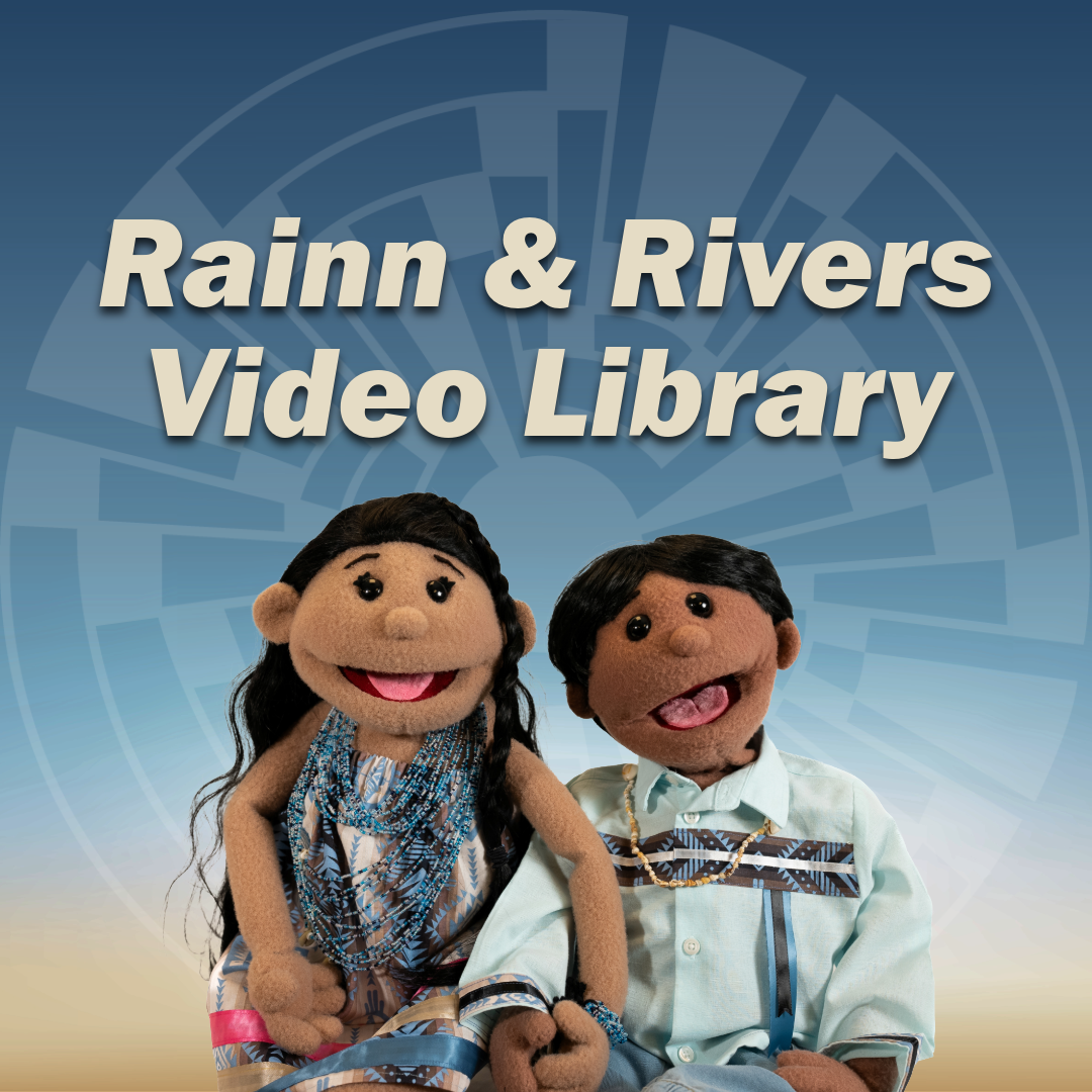 Rainn and Rivers puppets in front of the basket design